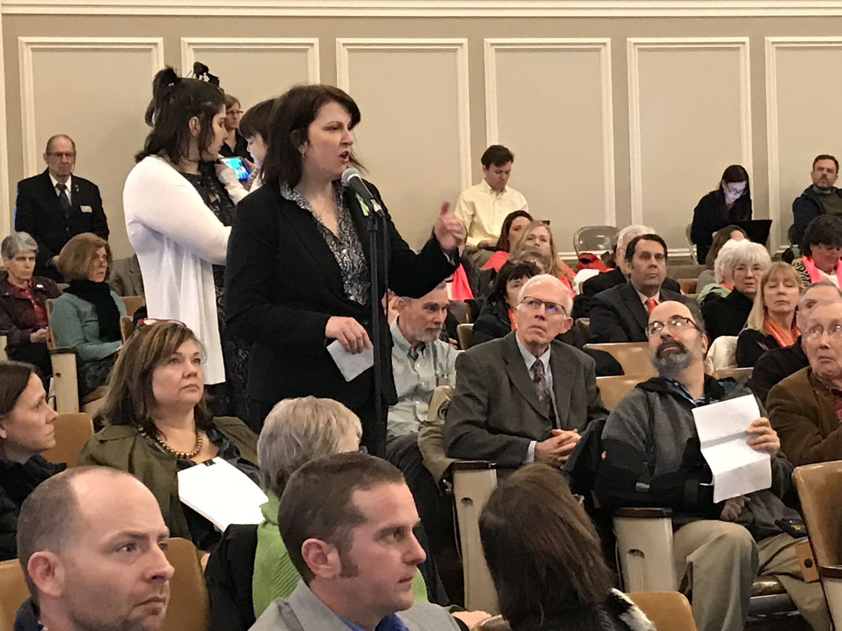 Darlene Gildersleeve of Hopkinton testifies at state budget hearing